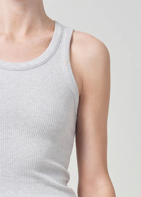 AGOLDE Poppy Tank in New Grey | Shop Eleanor