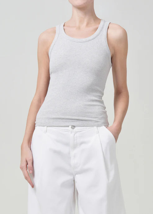 AGOLDE Poppy Tank in New Grey | Shop Eleanor