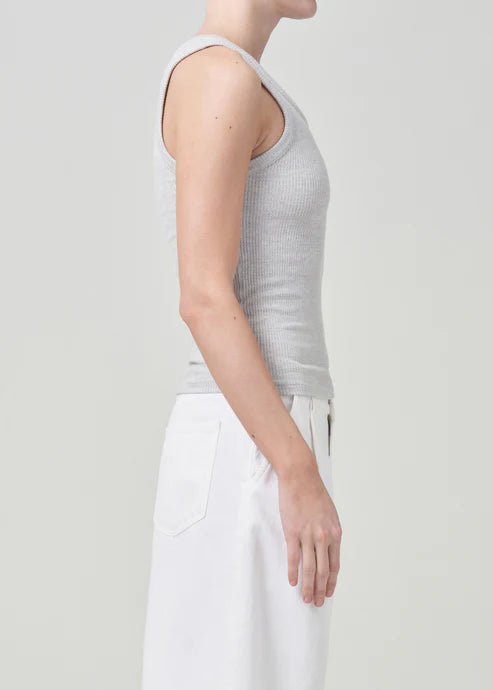 AGOLDE Poppy Tank in New Grey | Shop Eleanor