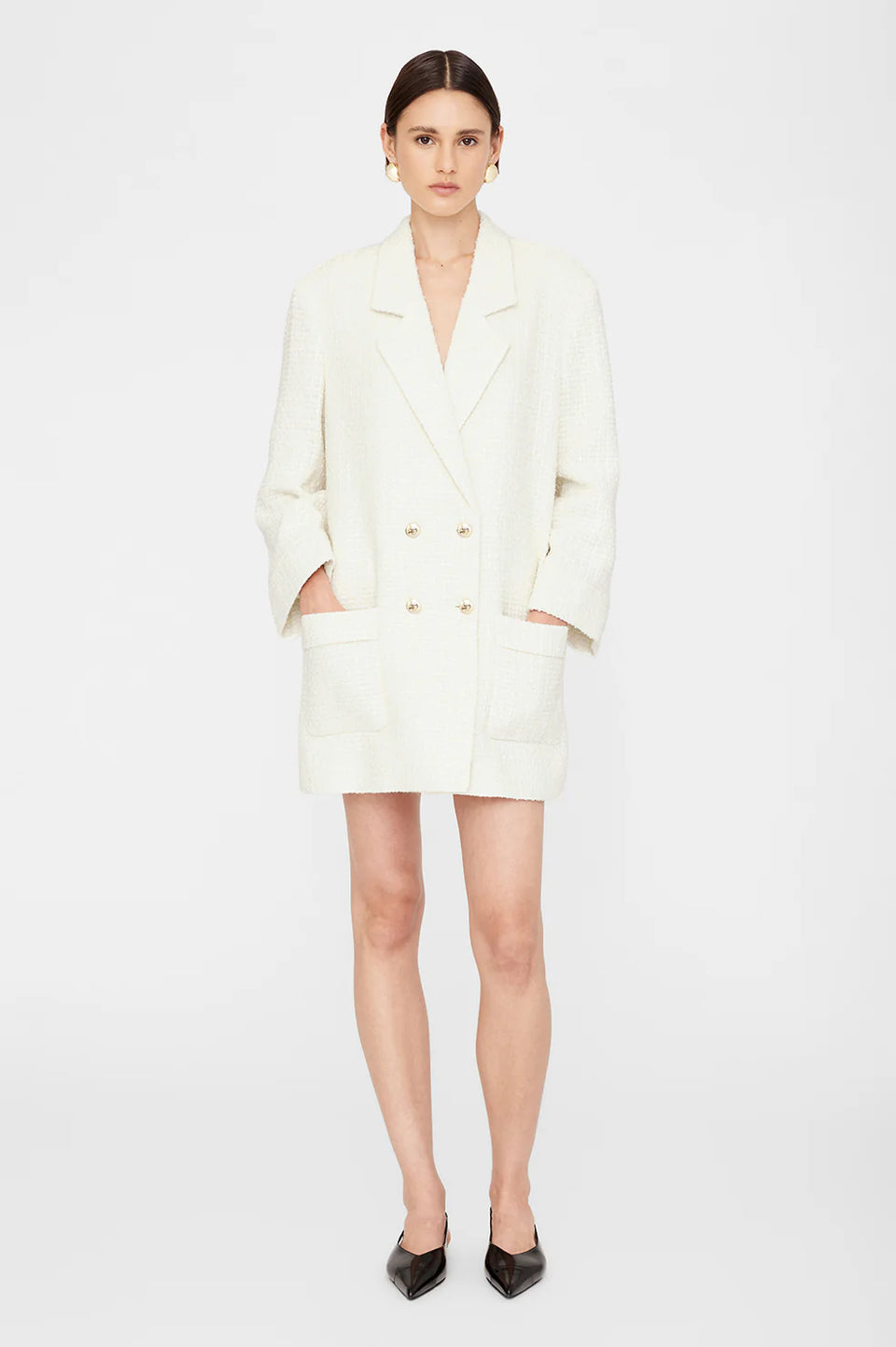 Anine Bing Katharine Dress in Ivory | Shop Eleanor