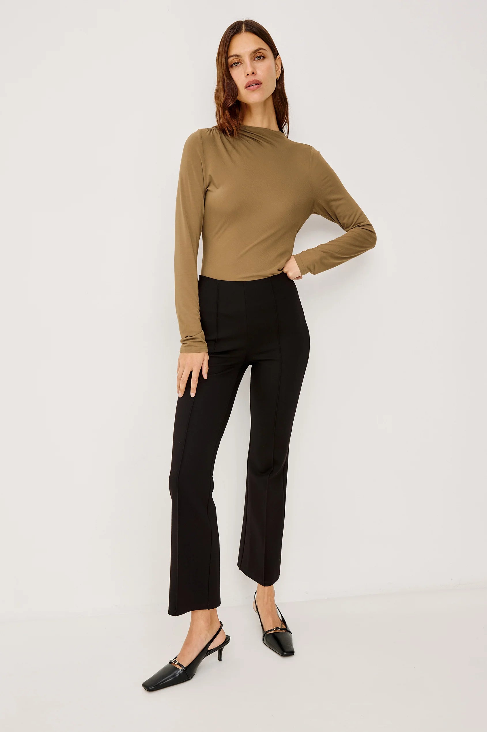 Rains Auray Cropped Trouser in Black | Shop Eleanor - Women's Bottoms