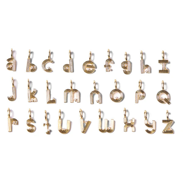 Adina Reyter Diamond Mini Initial - i | Shop Elenaor