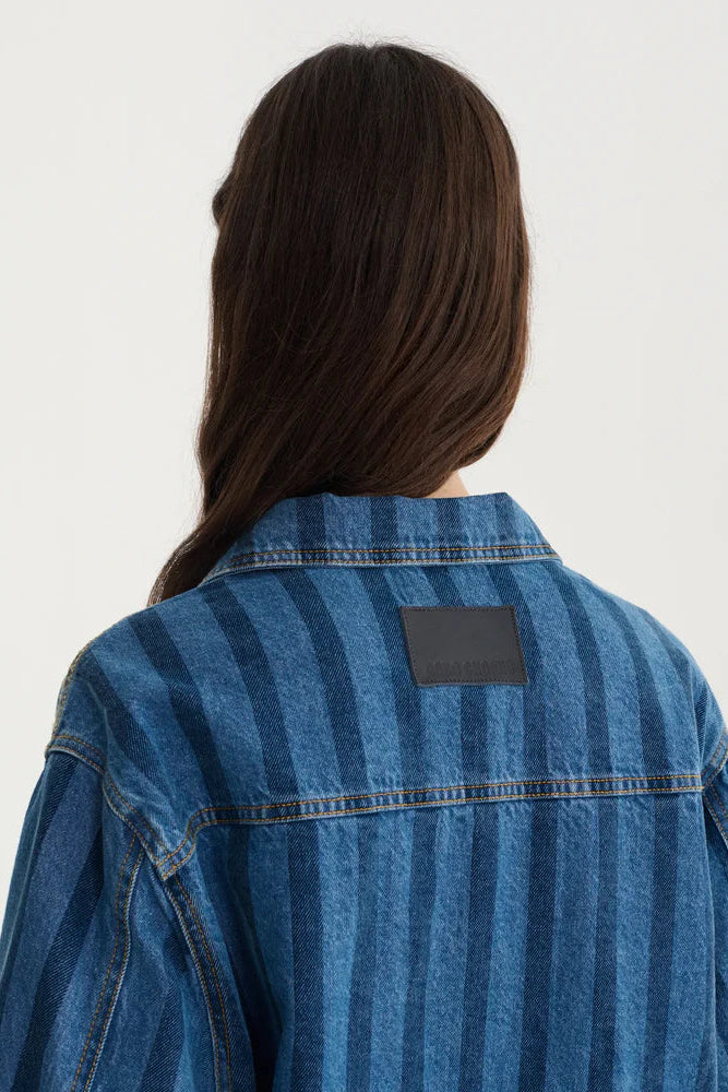 Bobo Choses Striped Blue Denim Jacket | Shop Eleanor - Women's Online Luxury Apparel Boutique