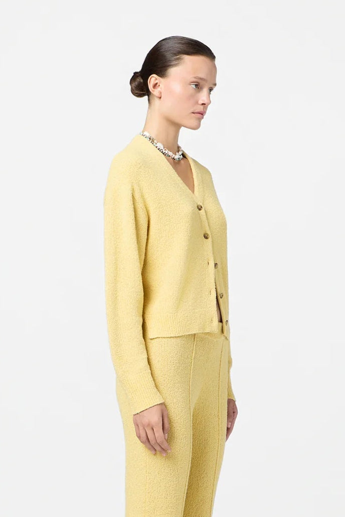 Guest in Residence Boucle Cardigan in Butter Yellow | Shop Eleanor - Women's Luxury Boutique