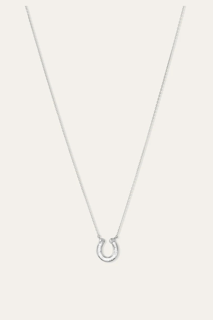 Adina Reyter Sterling Silver Baguette Horseshoe Necklace | Shop Eleanor