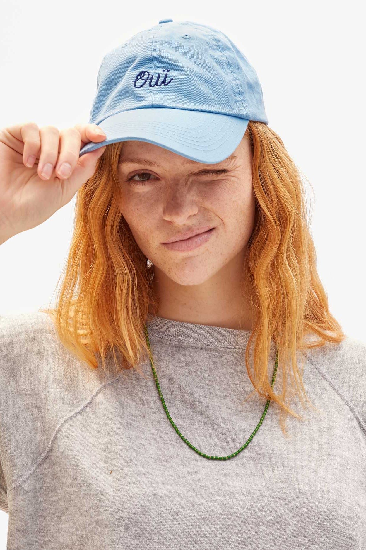 Clare V. Oui Baseball Hat in Sky Blue | Shop Eleanor