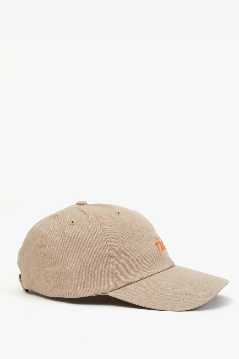 Clare V. Ciao Baseball Hat in Khaki and orange  | Shop Eleanor