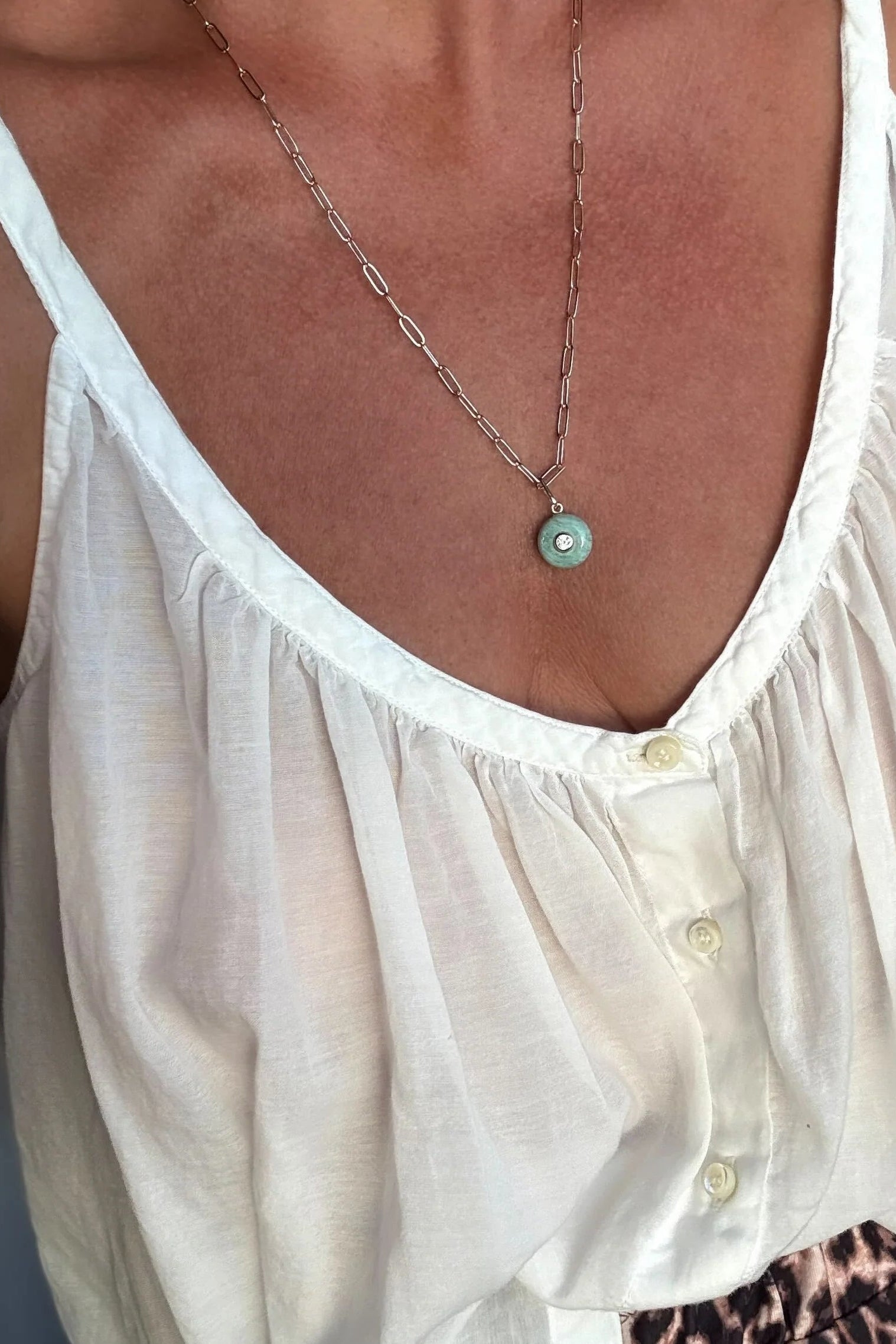 Thatch Bon Bon Amazonite Necklace Charm | Shop Eleanor