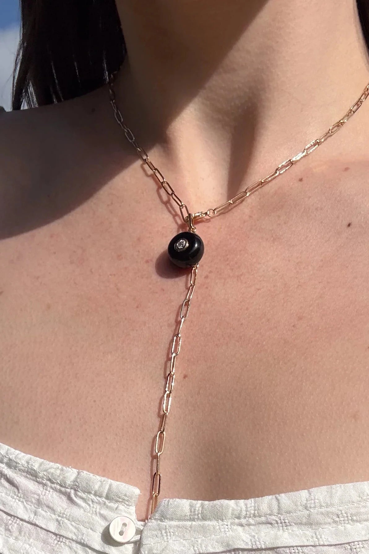 Thatch Jewelry Bon Bon Onyx Charm in Black | Shop Eleanor