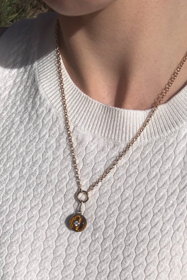 Thatch Bon Bon Tigers Eye Necklace Charm Pendant | Shop Eleanor