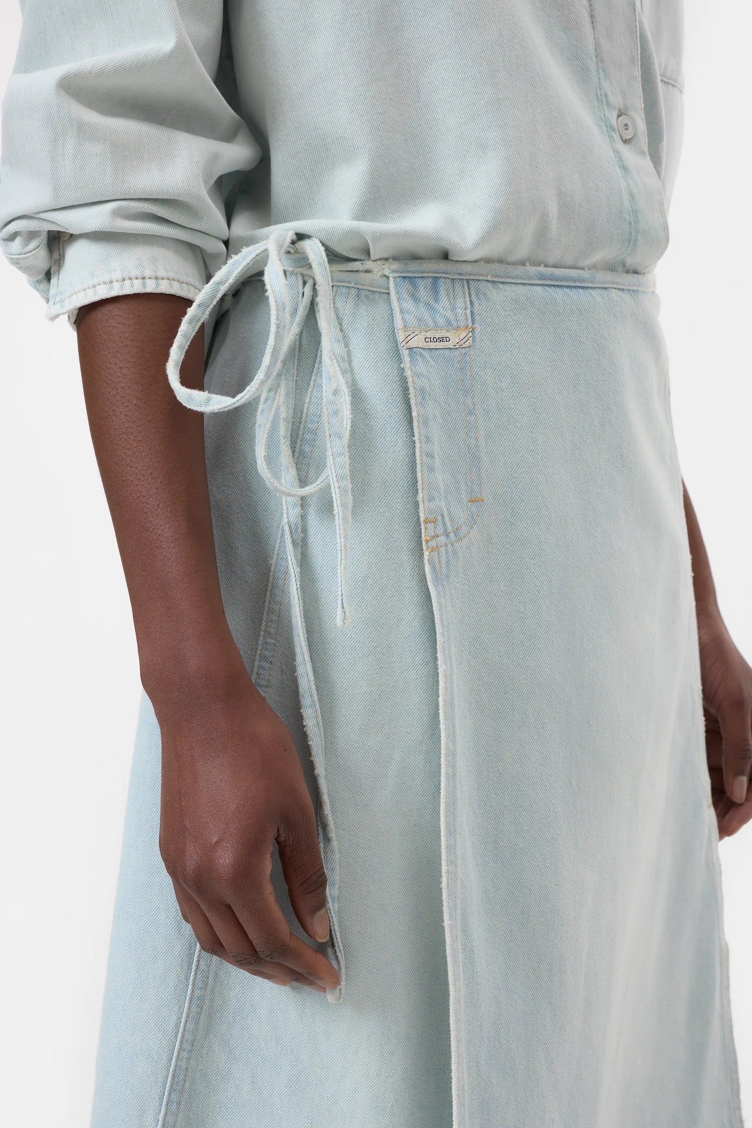 CLOSED Denim Midi Wrap Skirt | Shop Eleanor