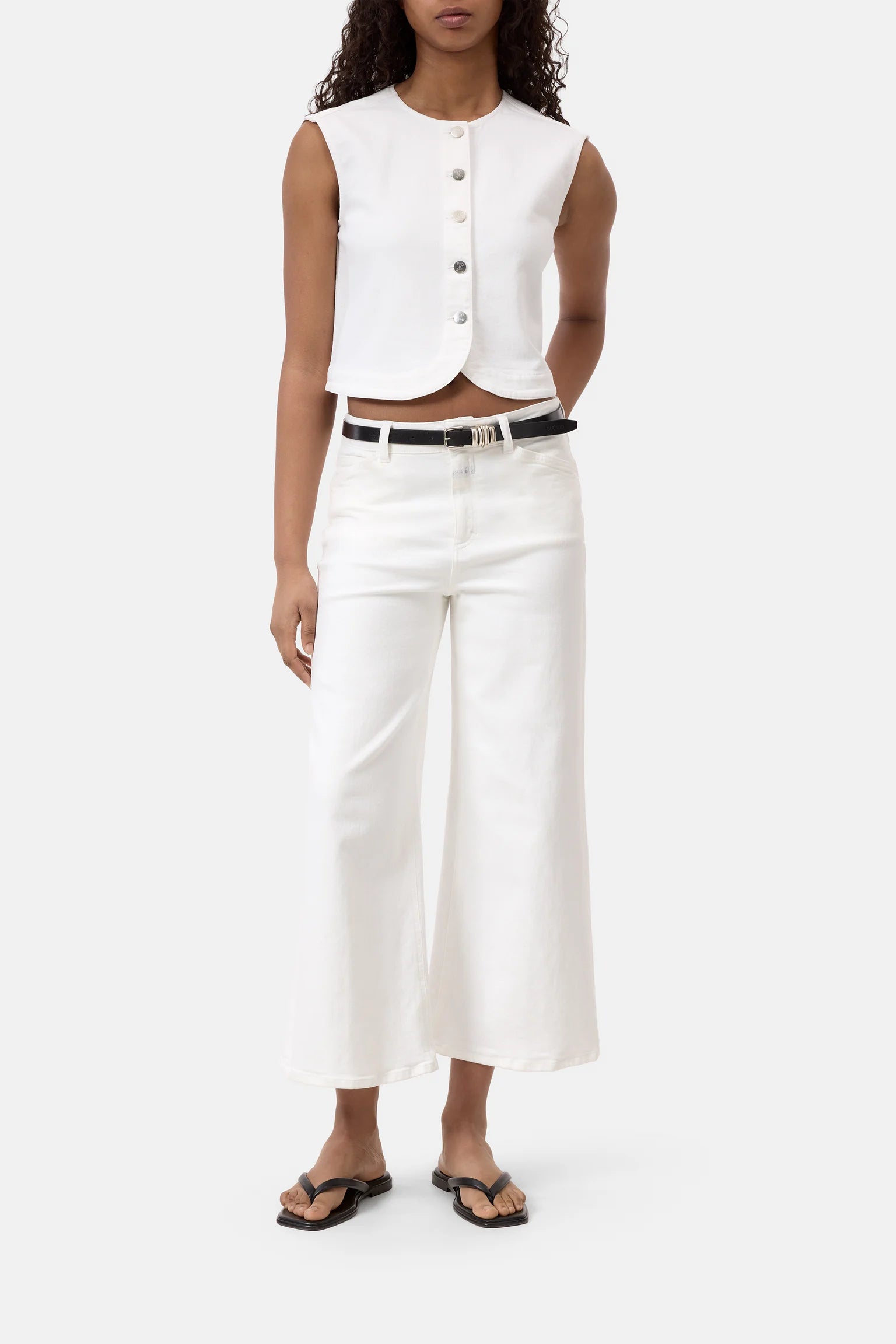 Closed Denim White Denim Vest | Shop Eleanor 
