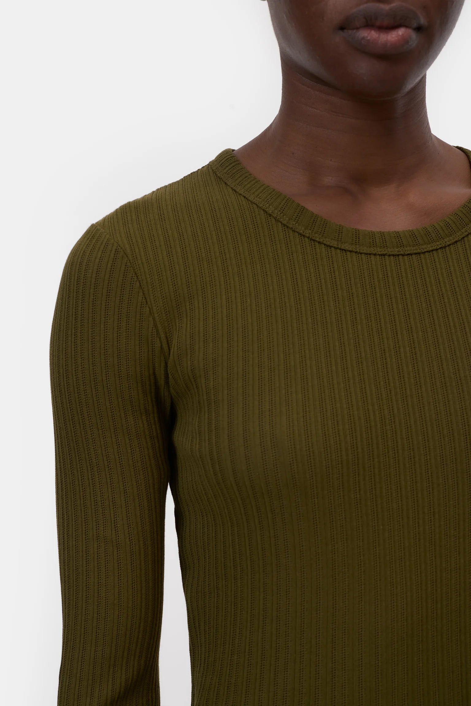 Crewneck Top - Deep Olive