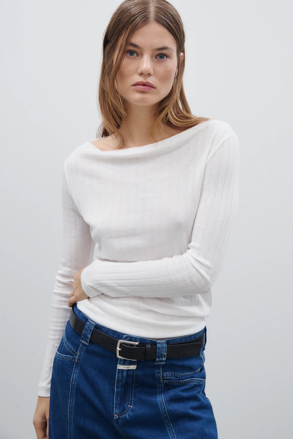 CLOSED Longsleeve Top in Ivory | Shop Eleanor