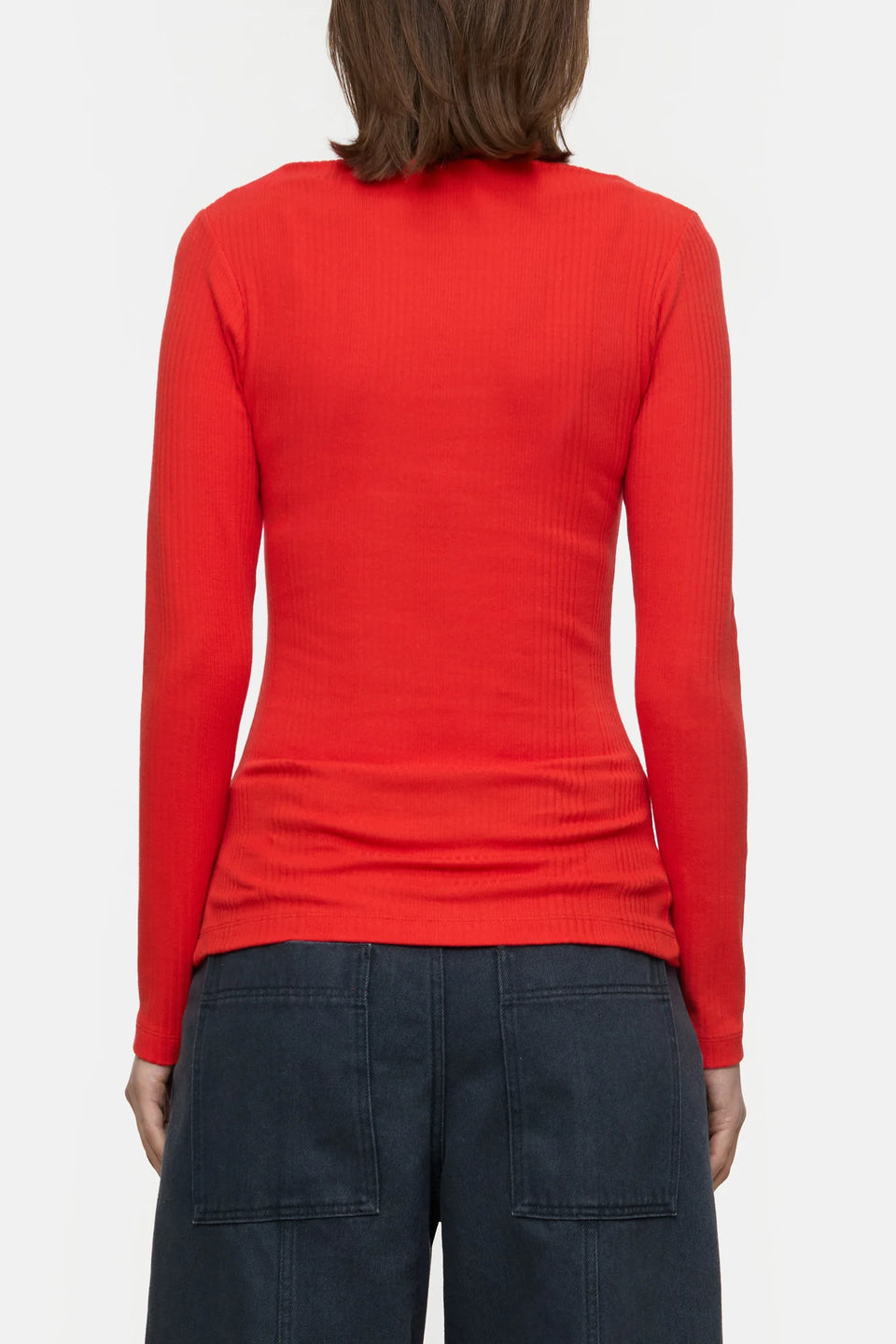 CLOSED Straight Neck L/S Shirt in Chili Pepper