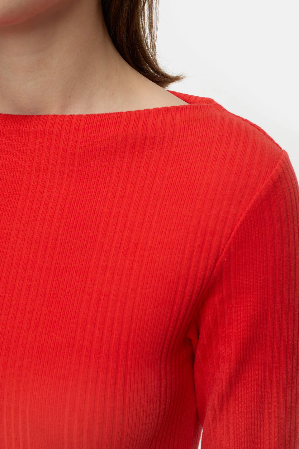 CLOSED Straight Neck L/S Shirt in Chili Pepper