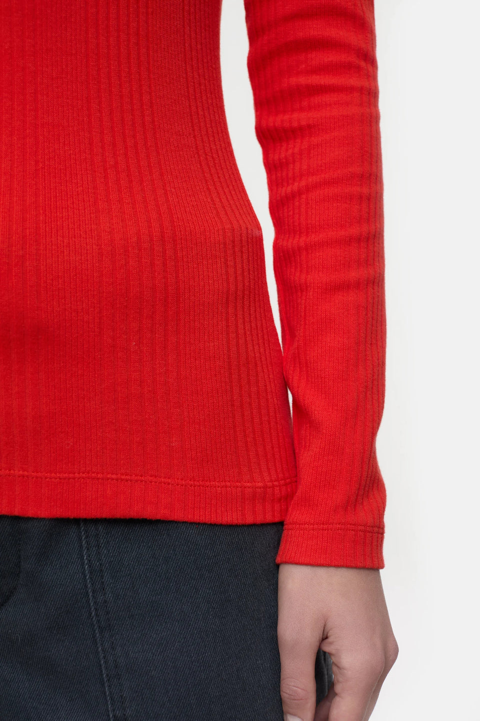 CLOSED Straight Neck L/S Shirt in Chili Pepper