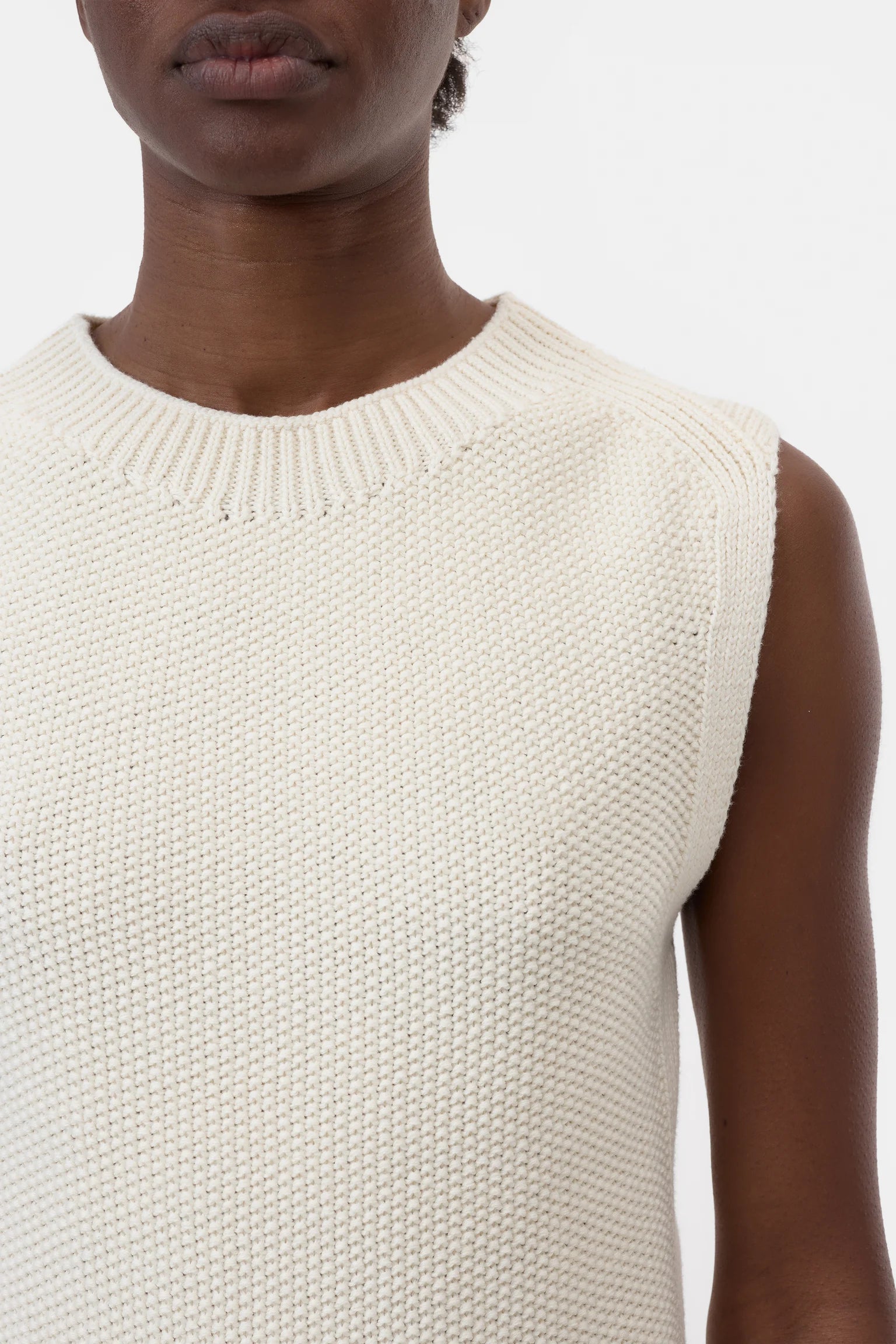 CLOSED Crew Neck Knit Top in Ivory | Shop Eleanor