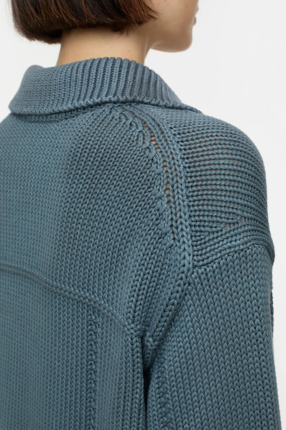 CLOSED Cargo Knitted Cardigan in Graphite Blue | Shop Eleanor