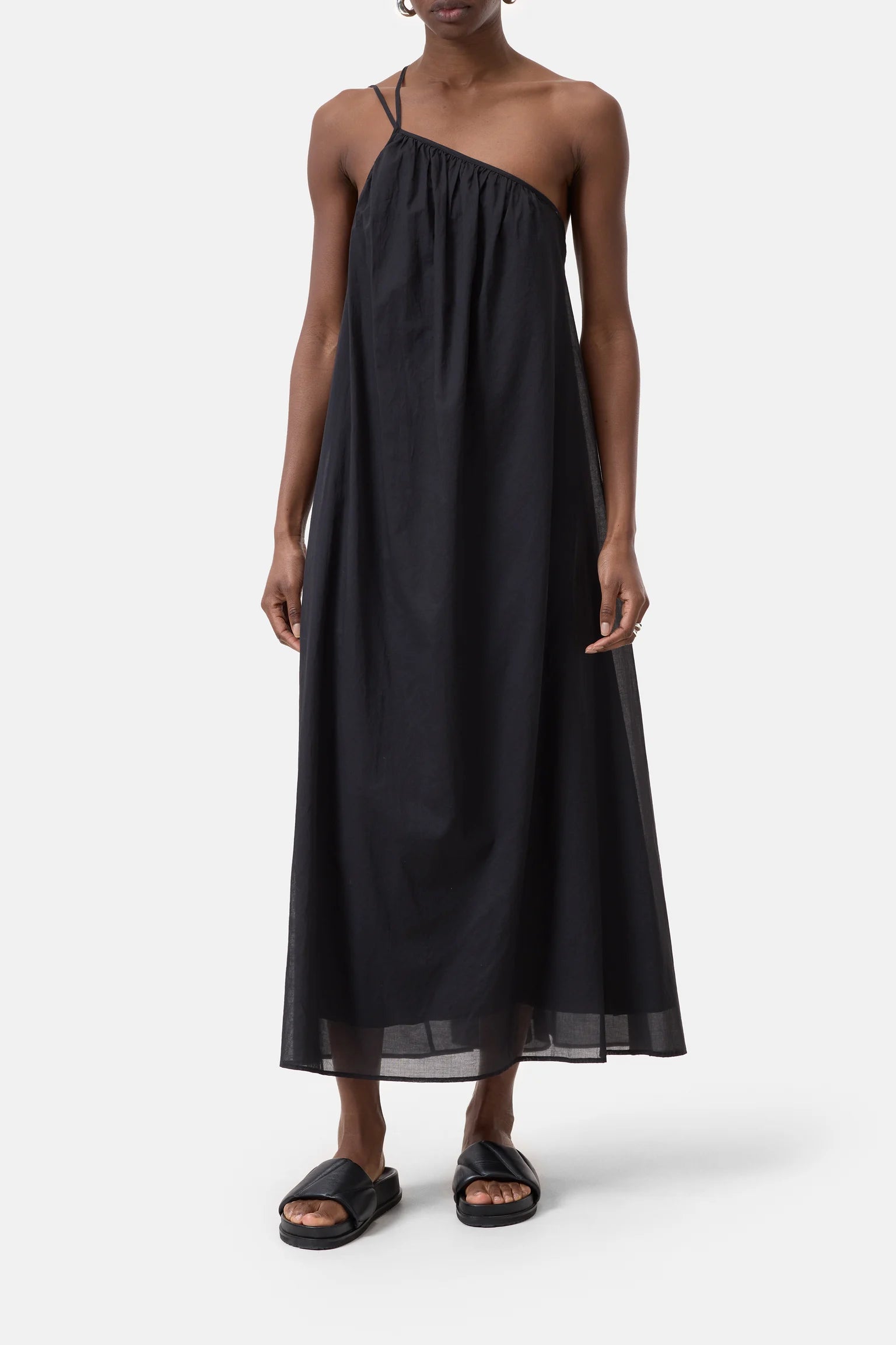 CLOSED Gathered Maxi Dress in Black | Shop Eleanor