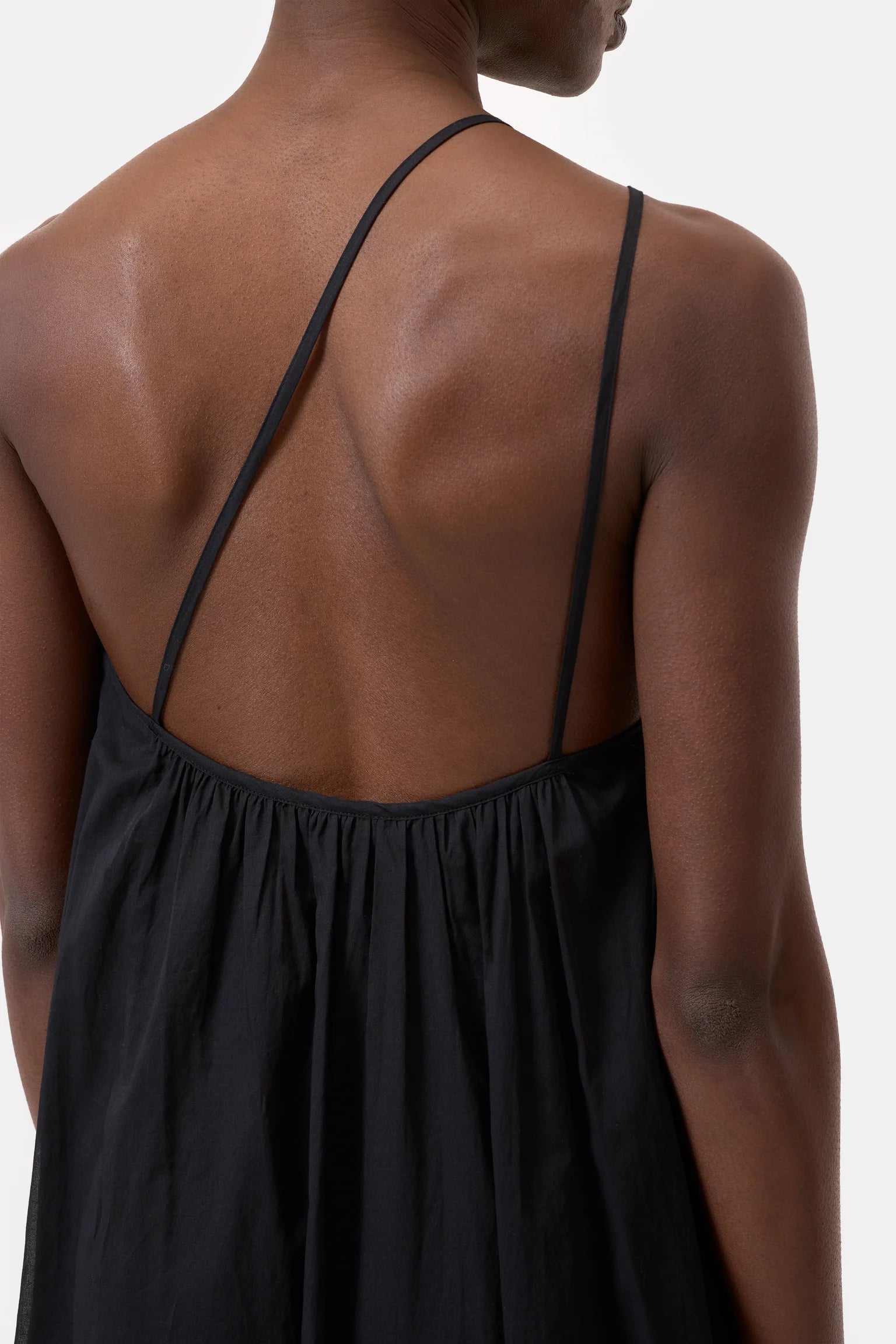 CLOSED Asymmetrical Maxi Cotton Dress in Black | Shop Eleanor
