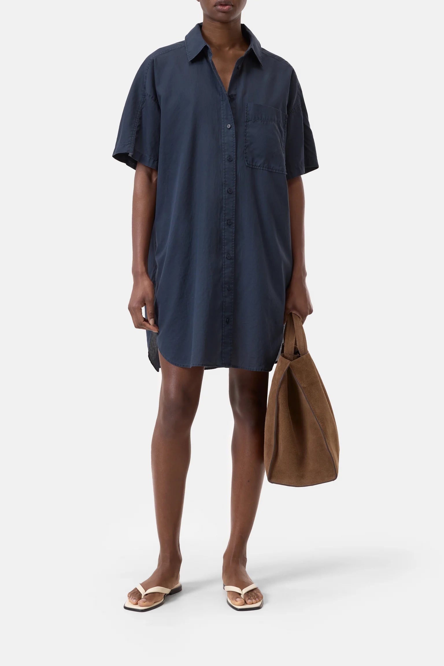 CLOSED Shirt Dress in Dark Night | Shop Eleanor