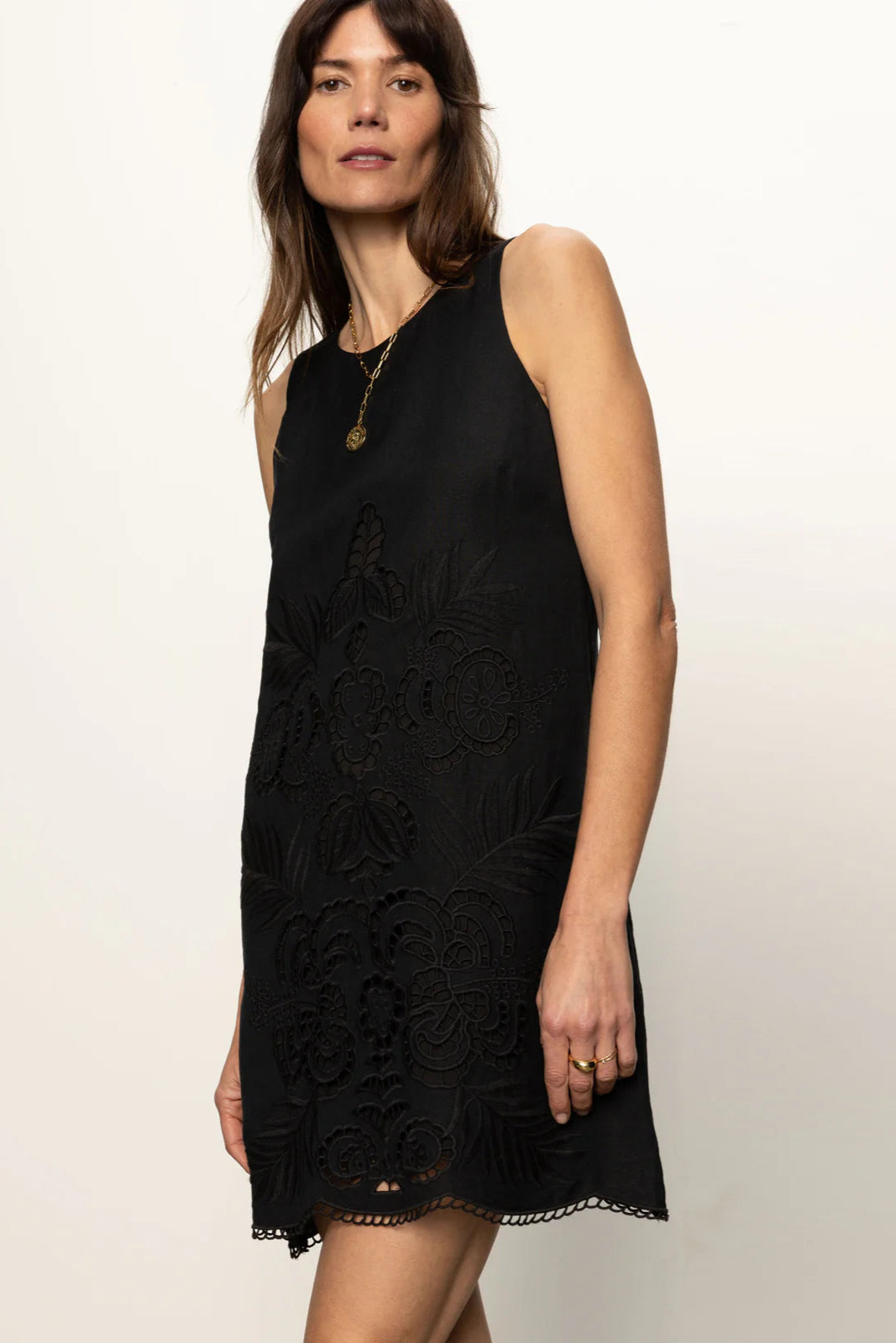 Sanctuary Embroidered Blooms Dress in Black | Shop Eleanor