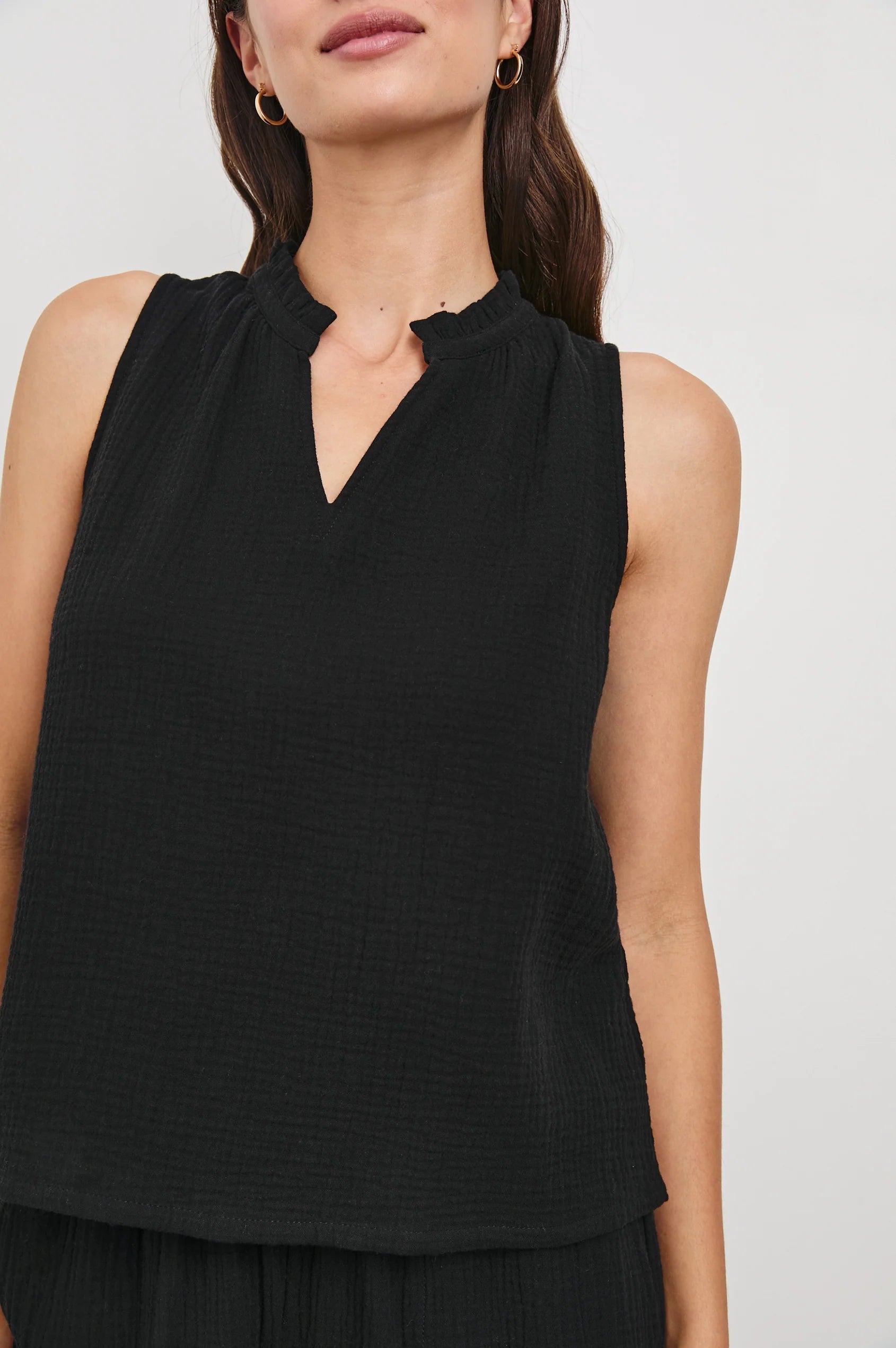 Rails Christy V-Neck Top in Black | Shop Eleanor - Women's Luxury Boutique in Louisville