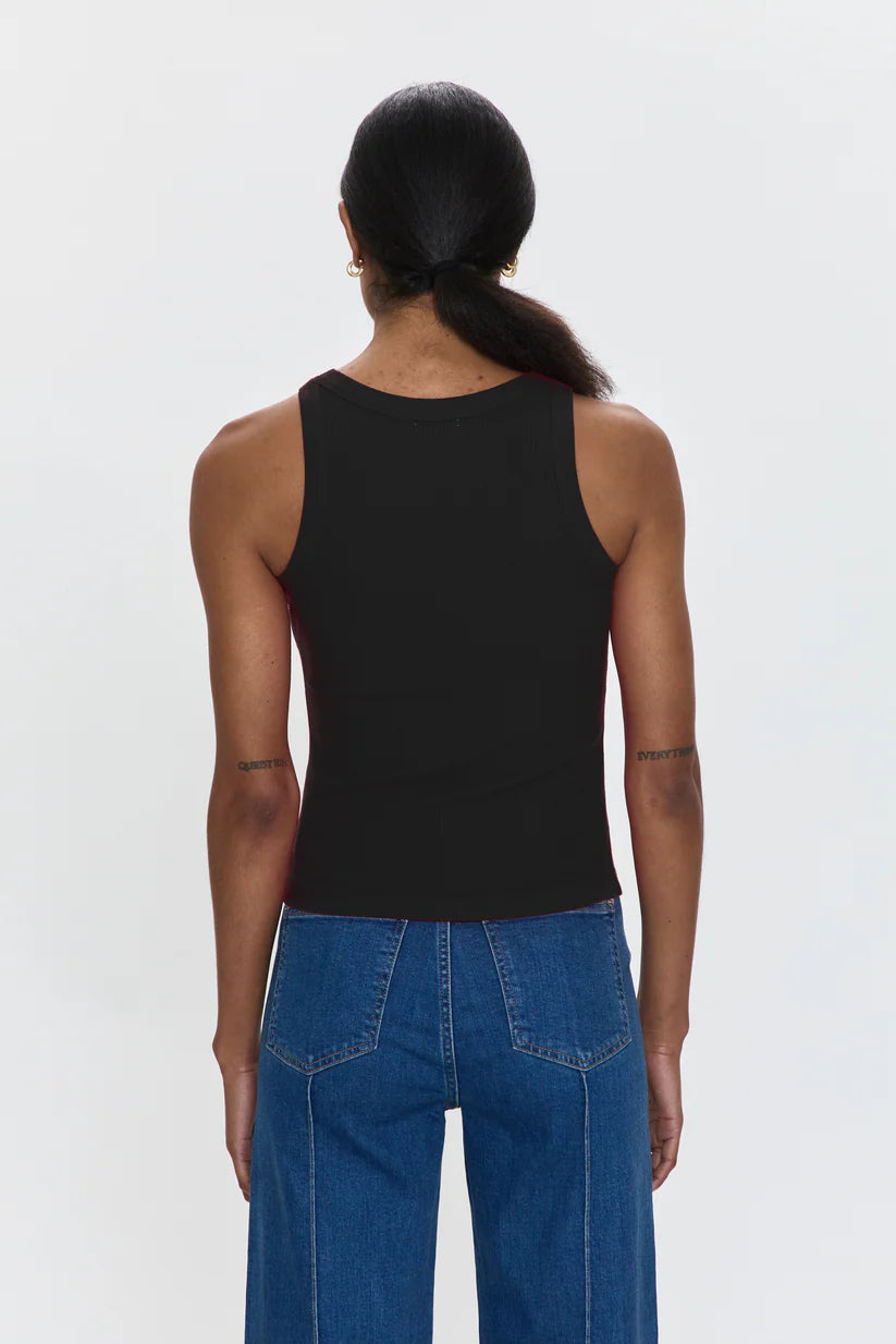 Pistola Christy Basic Black Tank in Noir | Shop Eleanor
