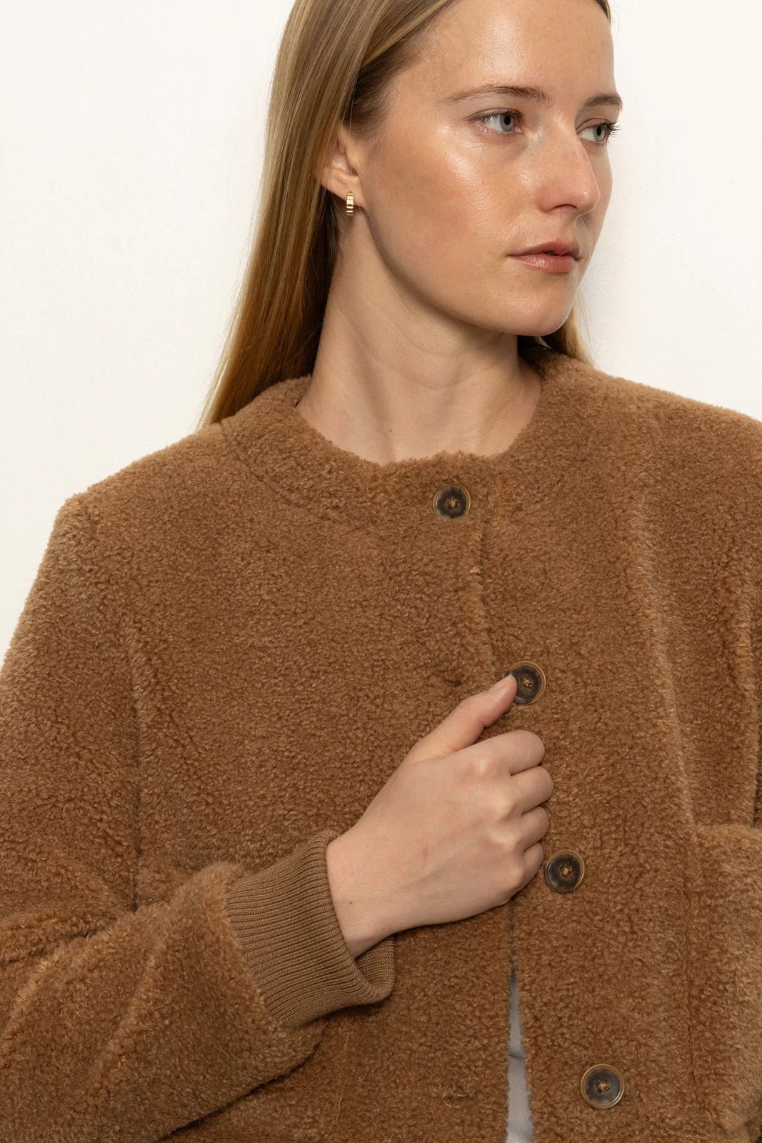 Brown Teddy Sherpa Jacket | Shop Eleanor - Women's Online Casual Clothing Boutique