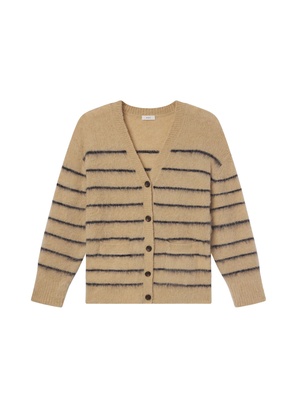 Cody Cardigan Taupe/Navy