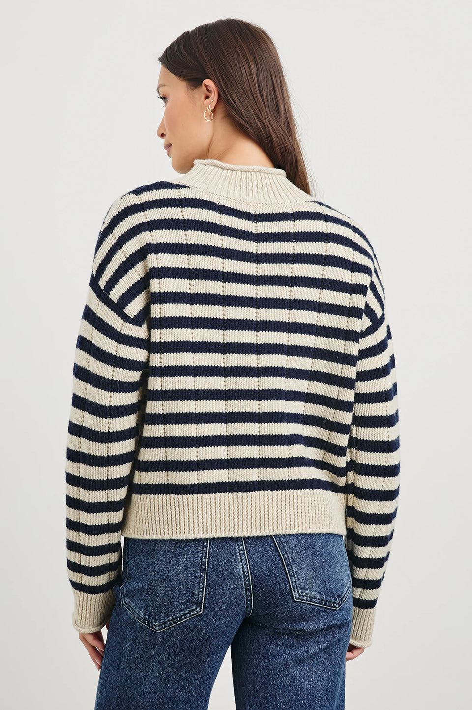 Rails Corrine Sweater in Oat / Navy Stripes | Shop Eleanor