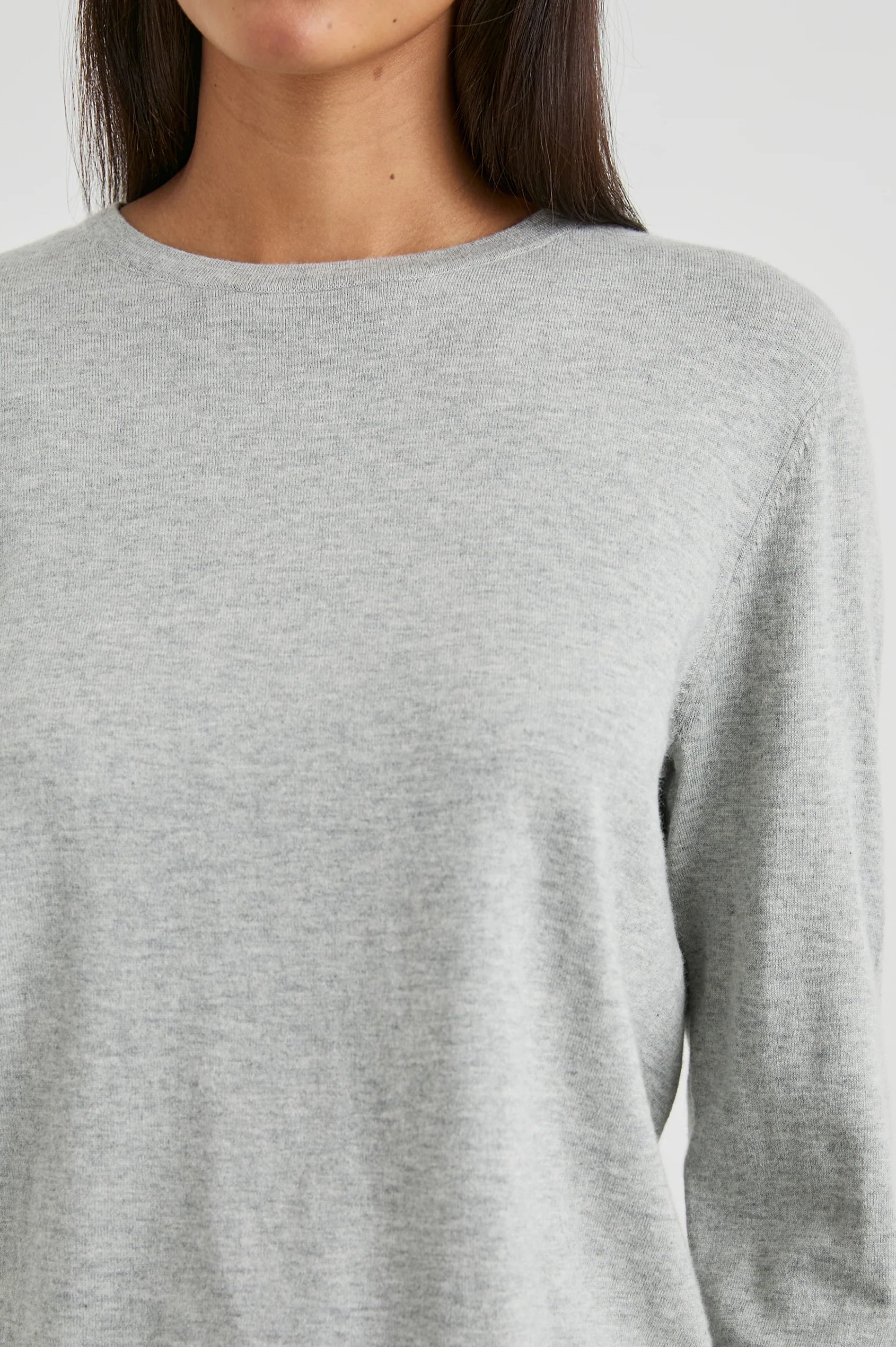 Rails Cotton Cashmere Heather Grey Long Sleeve Tee | Shop Eleanor - Women's Online Quality Clothing Boutique