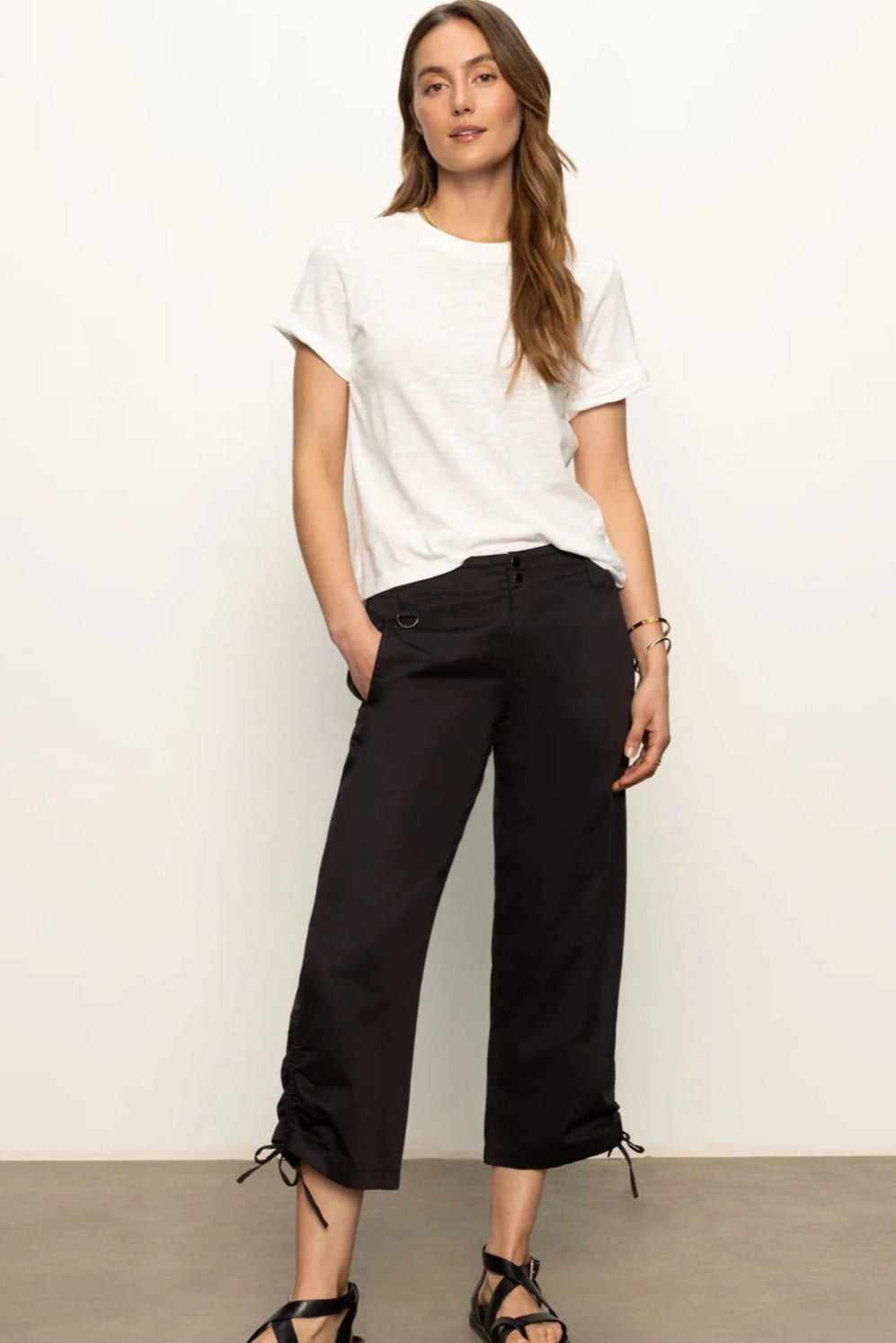 Sanctuary Utility High Rise Capri Pants in Black | Shop Eleanor