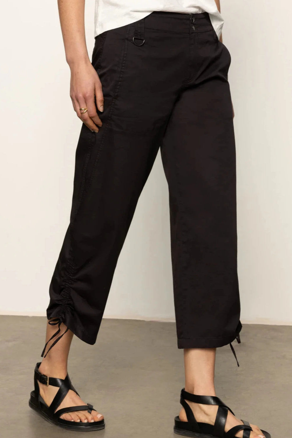 Sanctuary Utility High Rise Capri Pants in Black | Shop Eleanor