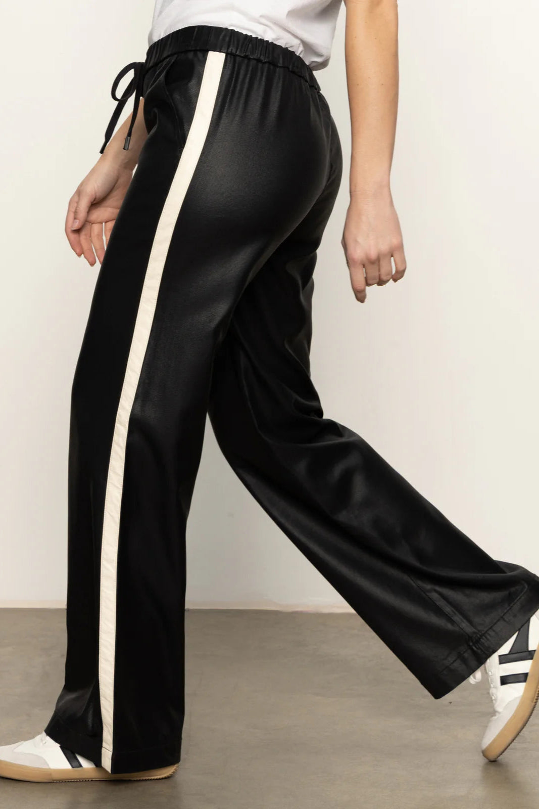 The Sanctuary Coated Twill Track Pant in Black | Shop Eleanor - Women's Online Clothing Boutique
