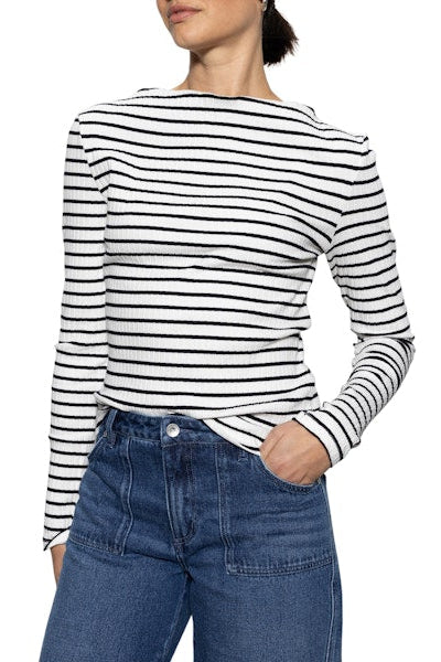 Sanctuary Longsleeve Boatneck Striped Top | Shop Eleanor