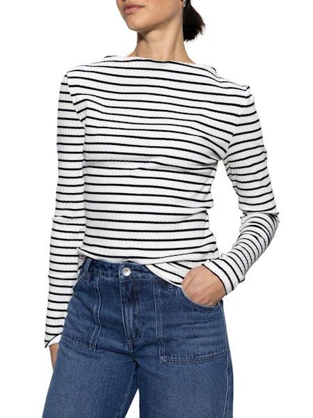 Sanctuary Longsleeve Boatneck Striped Top | Shop Eleanor