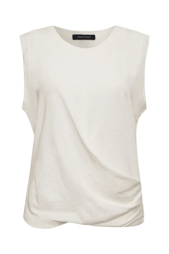 Sanctuary Draped Tank in White | Shop Eleanor