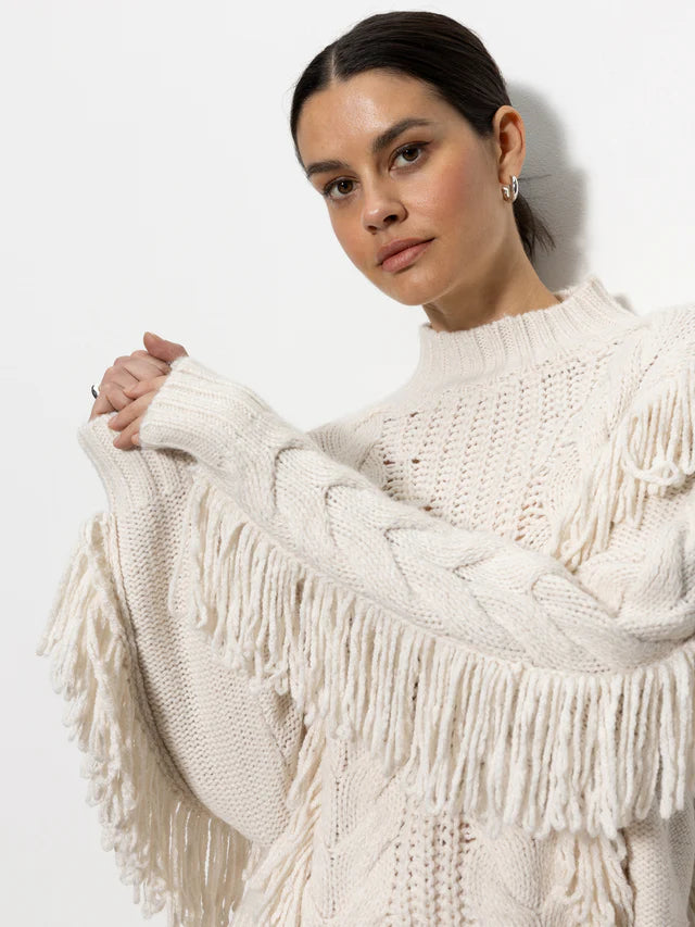 Crafted Fringe Sweater