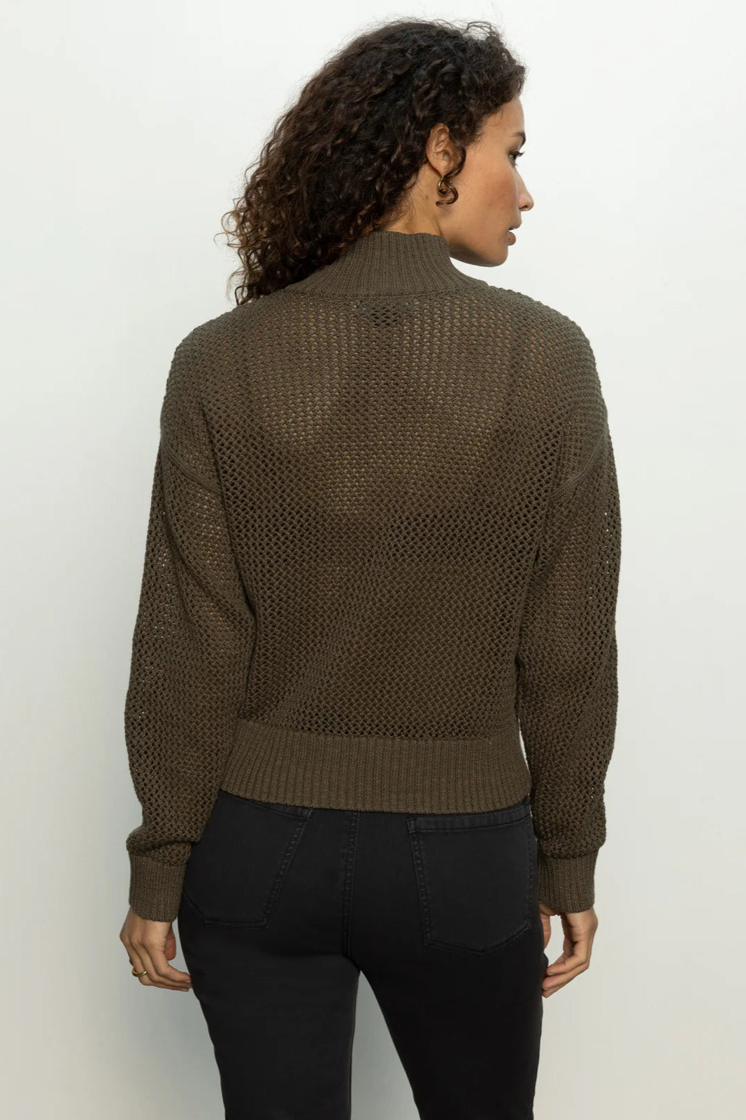 Sanctuary Open Knit Half Zip in Kalamata | Shop Eleanor