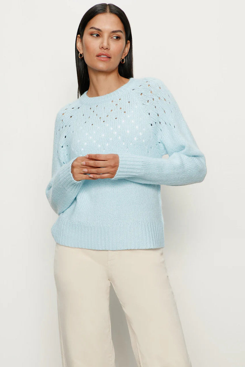 Sanctuary Femme Openwork Sweater in Aquamarine | Shop Eleanor