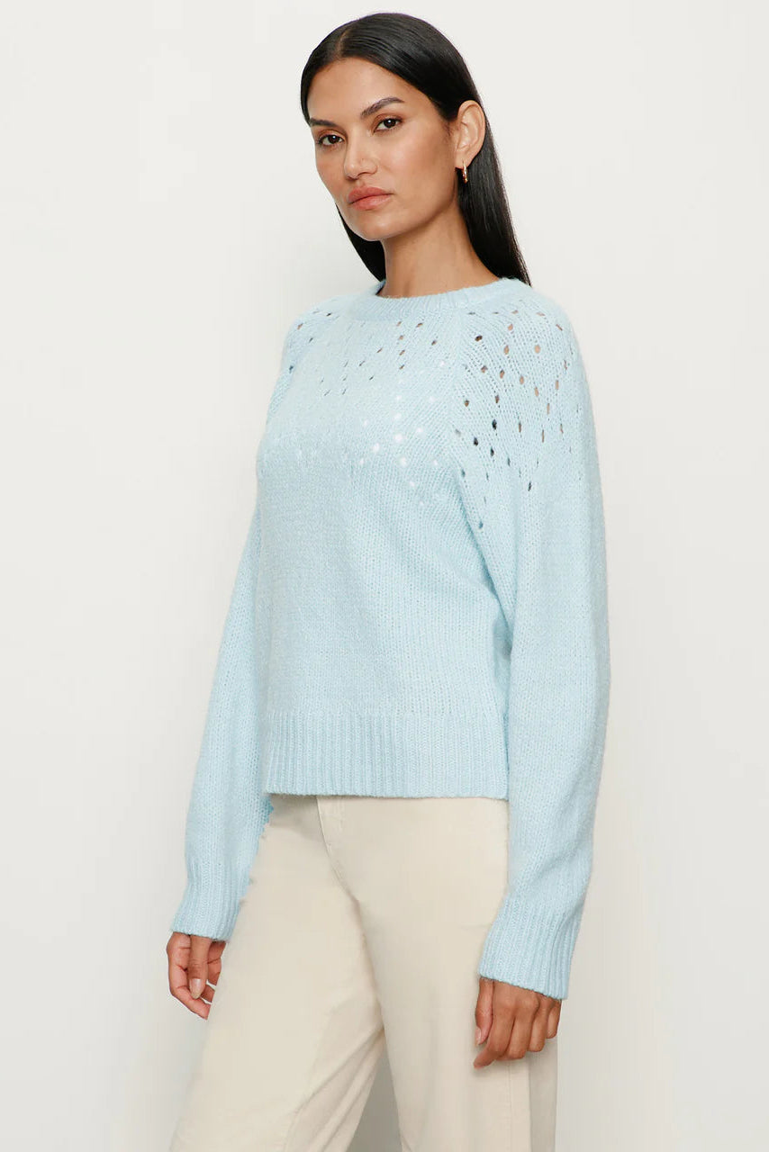 Sanctuary Femme Openwork Sweater in Aquamarine | Shop Eleanor