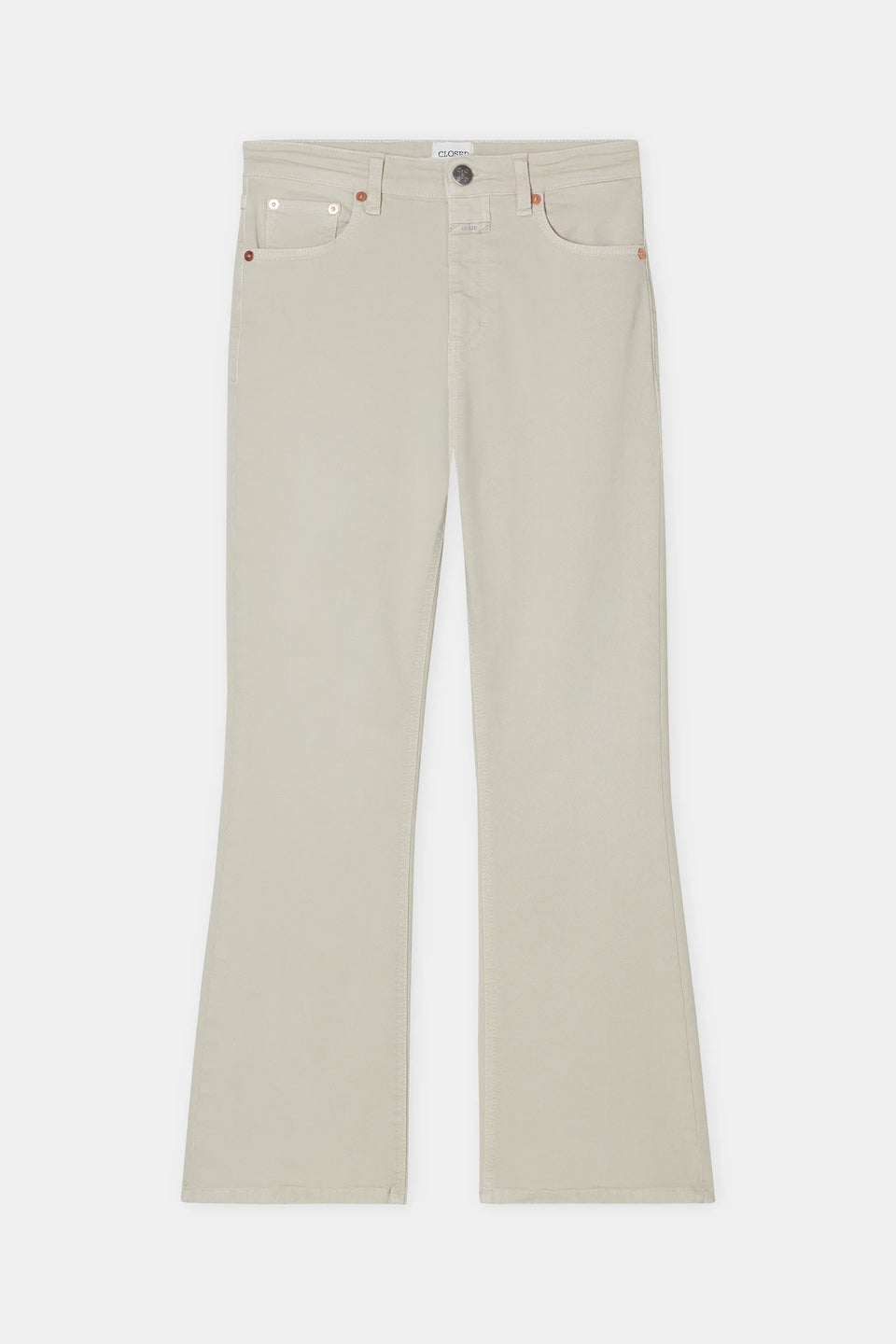 CLOSED Hi-Sun Cropped Flare Denim Jeans in Ivory | Shop Eleanor