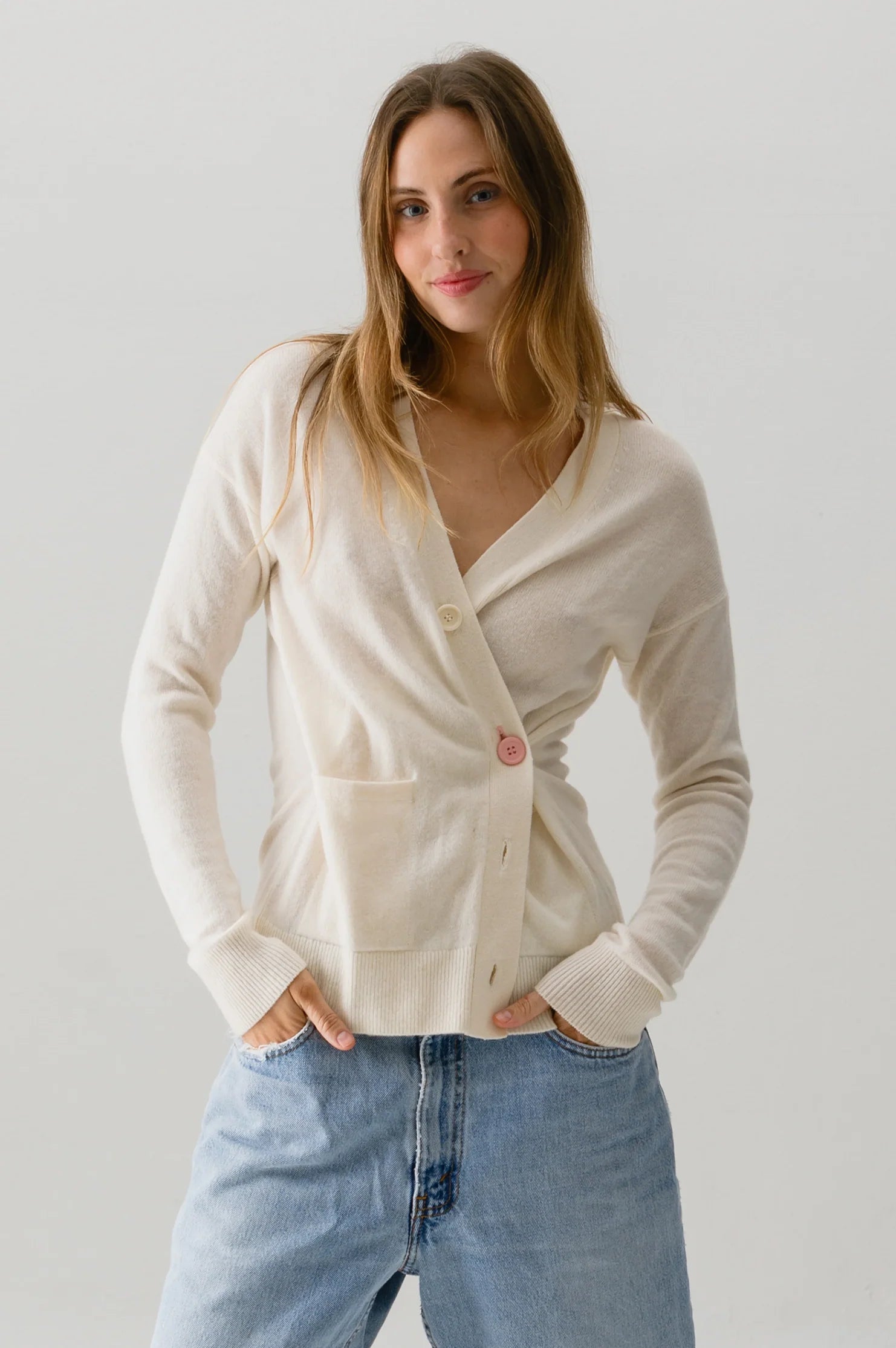 Cissa The Wrap Cardigan in White | Shop Eleanor