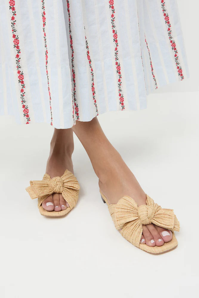 Loeffler Randall Daphne Bow Sandal in Natural | Shop Eleanor
