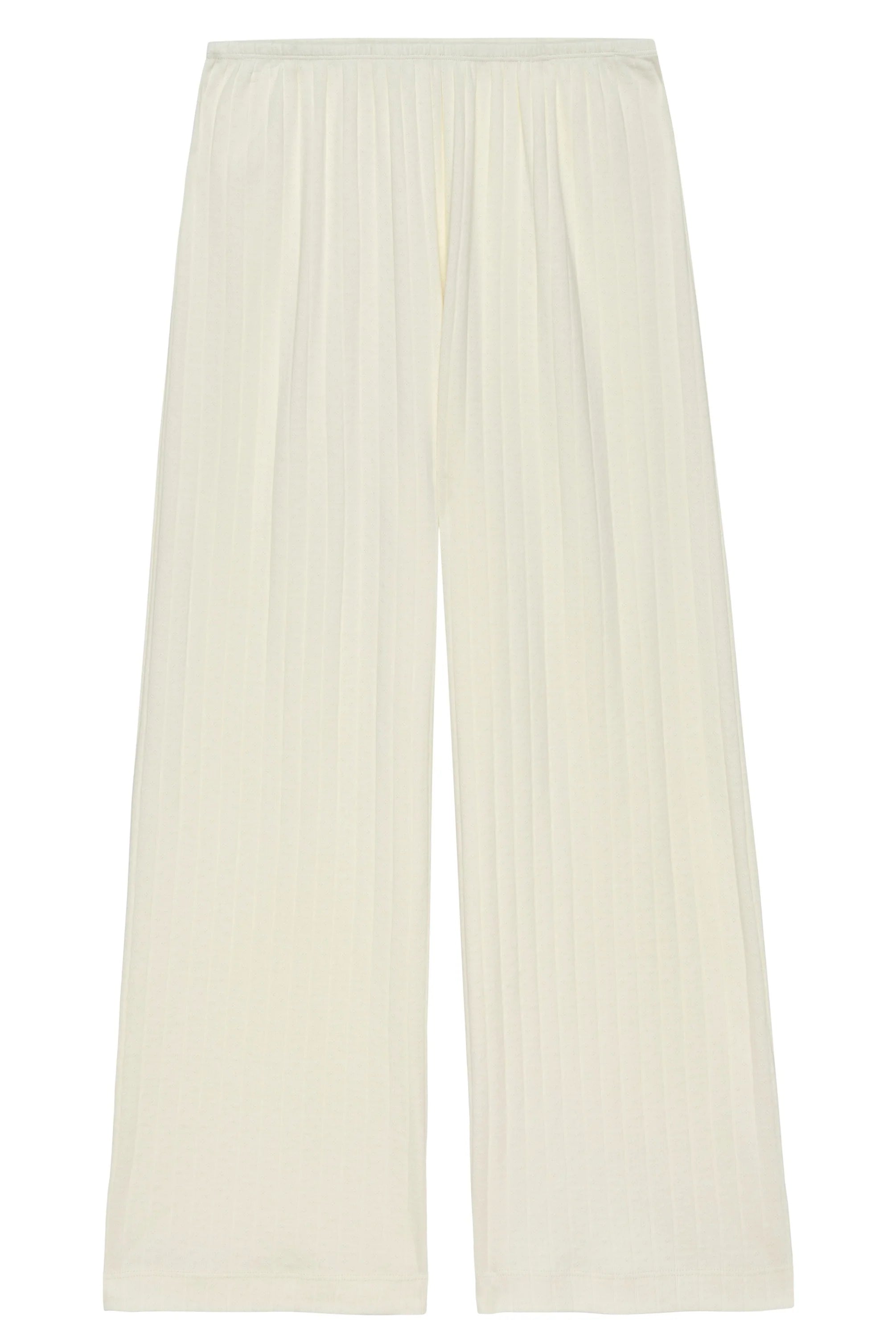 Donni Pointelle Simple Crop Pant in Creme | Shop Eleanor