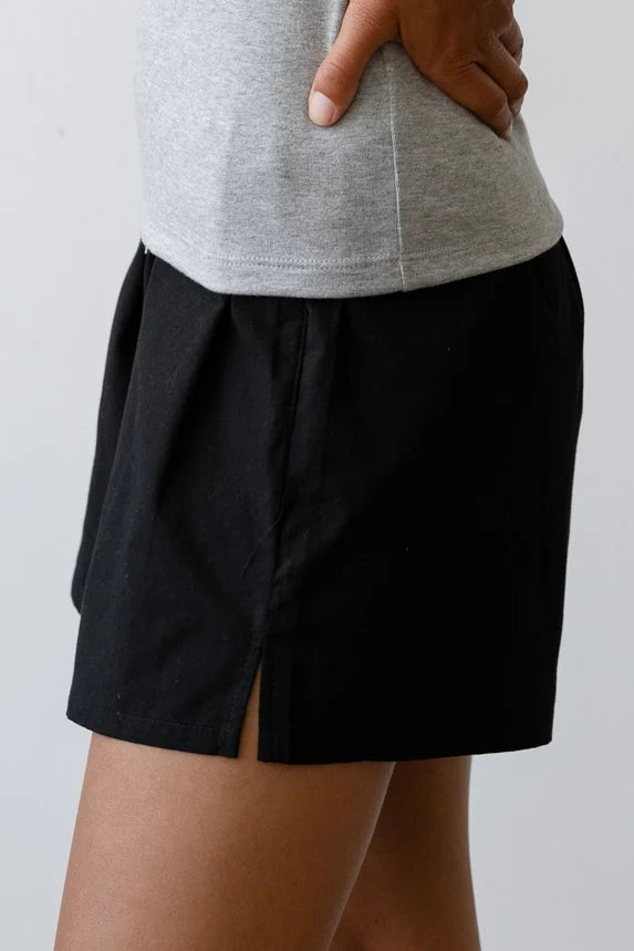 Donni Sandwash Boxer Shorts in Black | Shop Eleanor - Women's Luxury Boutique