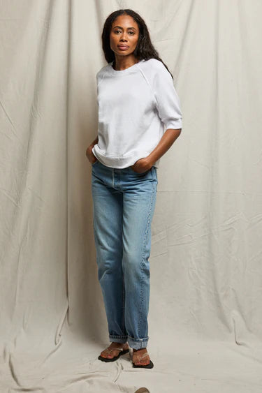 perfect white tee Effie Sweatshirt in White | Shop Eleanor