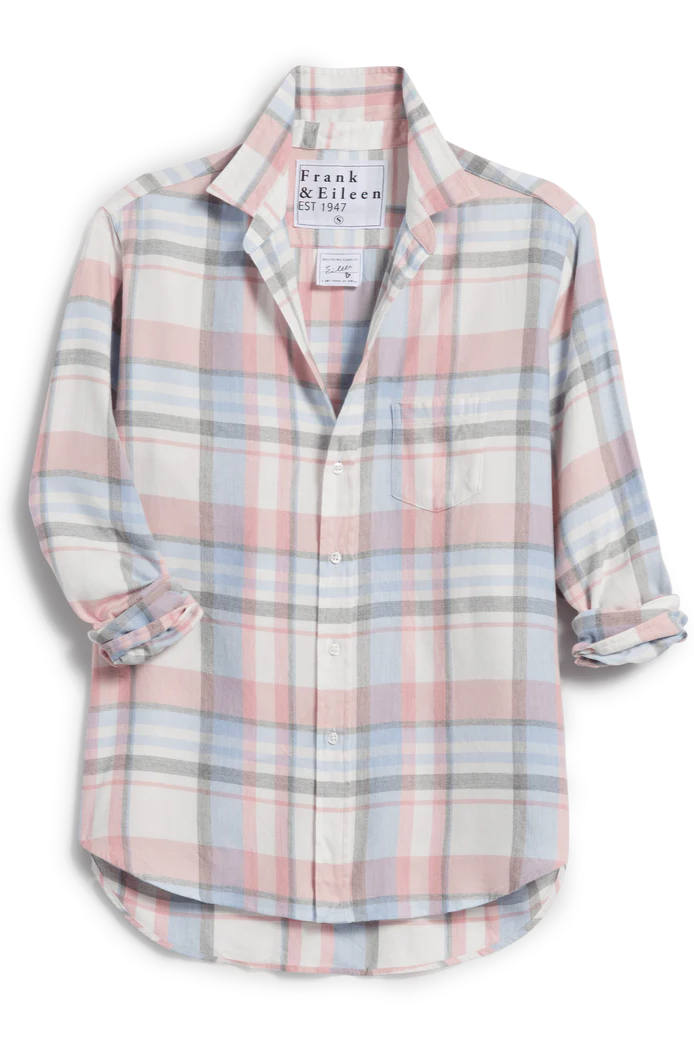 Frank & Eileen Eileen Button Up in Pink/Blue/Gray Plaid | Shop Eleanor